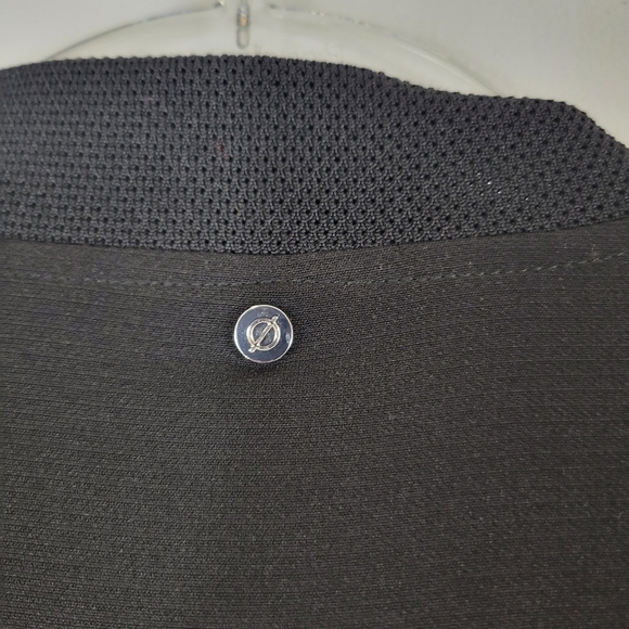 SOSKEN STUDIOS Marisa Minicucci Charlie black mesh trim zip front bomber jacket - Picture 13 of 14